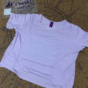 ‼️ Sold ‼️ Workouts By Katya Cropped tee Lavender M/L